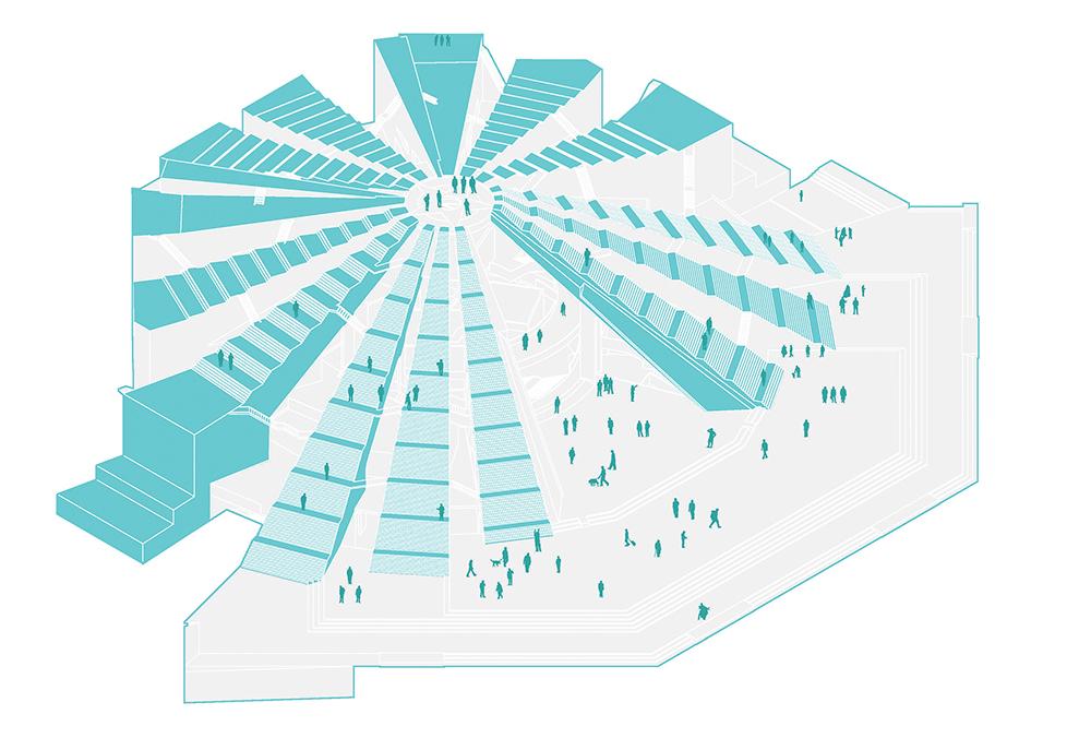 Die viellebige Pyramide von Tirana (Bild: MVRDV)