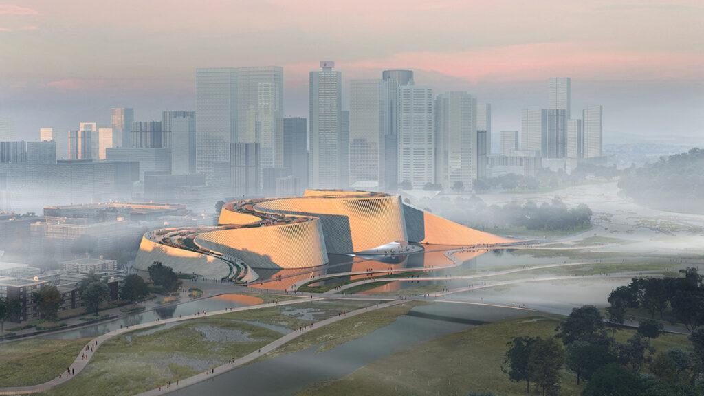 Spectacular 3XN major project: The new natural history museum of the Chinese "leading design" metropolis Shenzhen. (Image: 3XN)