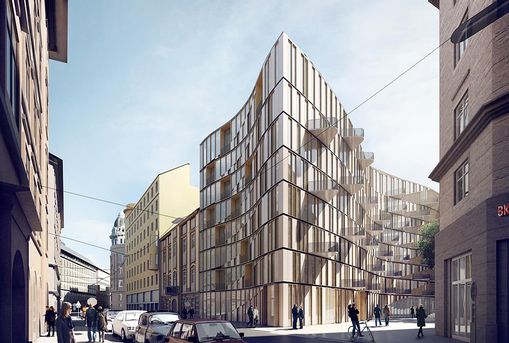 „Sustainability has many facets“. The house designed by 3XN at Renngasse 10 in Vienna. (Image: 3XN)