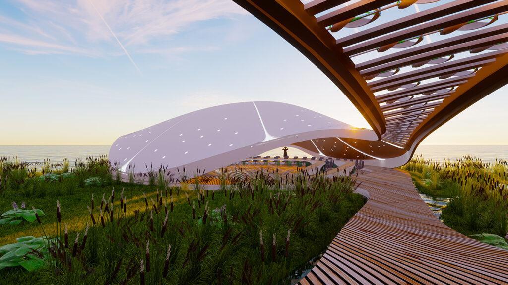3deluxe architectures hat mit dem Campus ein Projekt entworfen, das zu den Zielen von „We the Planet“ passt. (Bild: 3deluxe architecture)