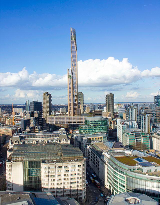 Oakwood Timber Tower, London, Barbican