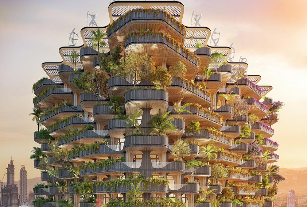 Zukunft wohnt im „Rainbow Tree“. (Bild: Vincent Callebaut Architecture)