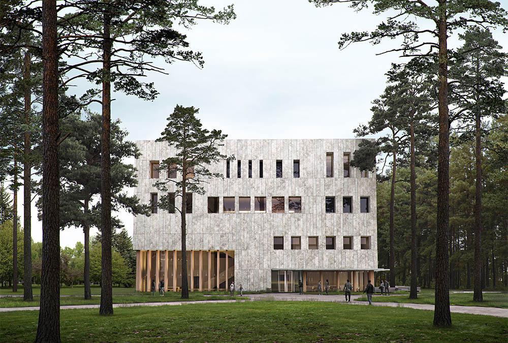 Made entirely of wood: the new university building for the Dutch city of Tilburg. (Image: Powerhouse Company)