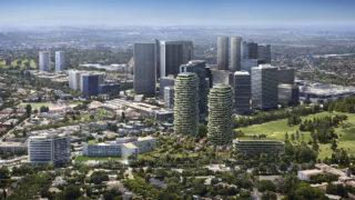 Die grünen Türme von Beverly Hills (Bild: DBOX / Foster + Partners)