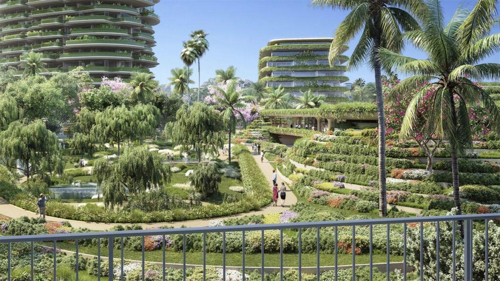 The green towers of Beverly Hills. (Rendering: Foster + Partners)