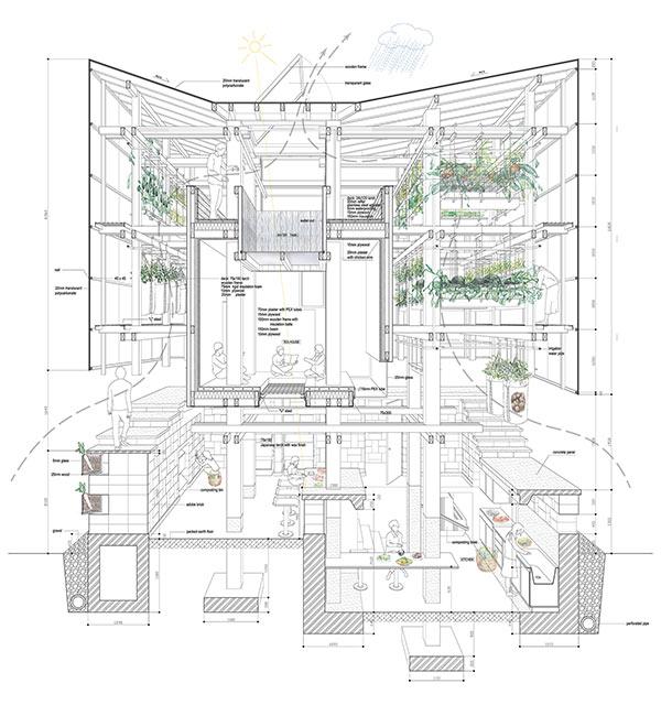 Schnitt, Nest we Grow, Kengo Kuma