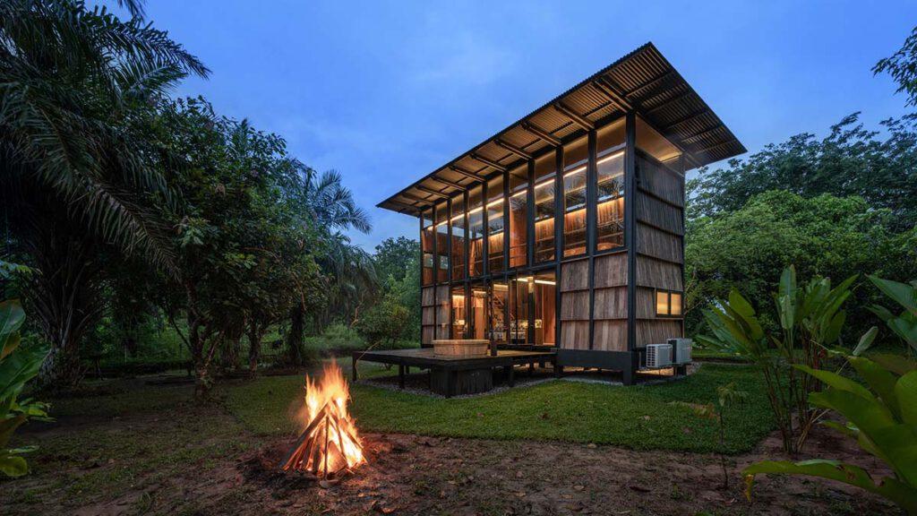 Wood and Mountain Cabin