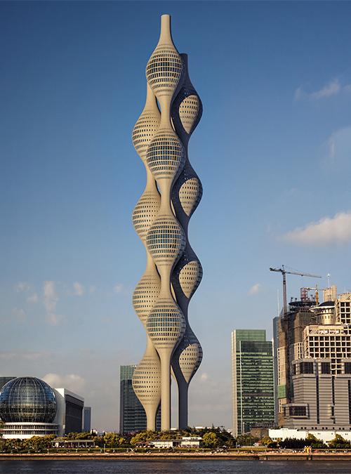 So sieht der, von Hayri Atak Design Studio entworfene „Ternary Tower“ für Shanghai aus (Bild: Hayri Atak Design Studio)