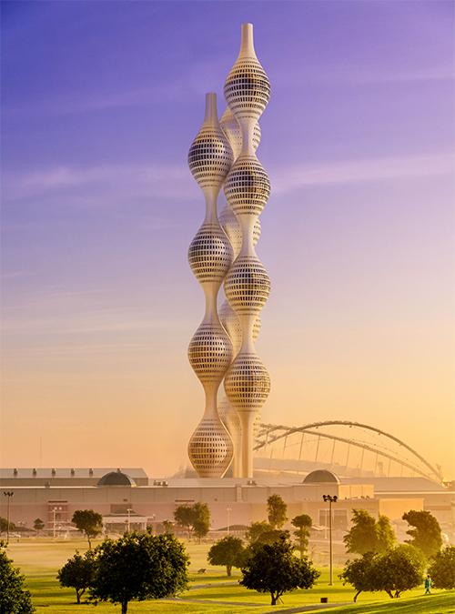 Hayri Atak hat mit dem „Ternary Tower" für Shanghai ein ungewöhnliches Hochhaus entworfen (Bild: Hayri Atak Design Studio)