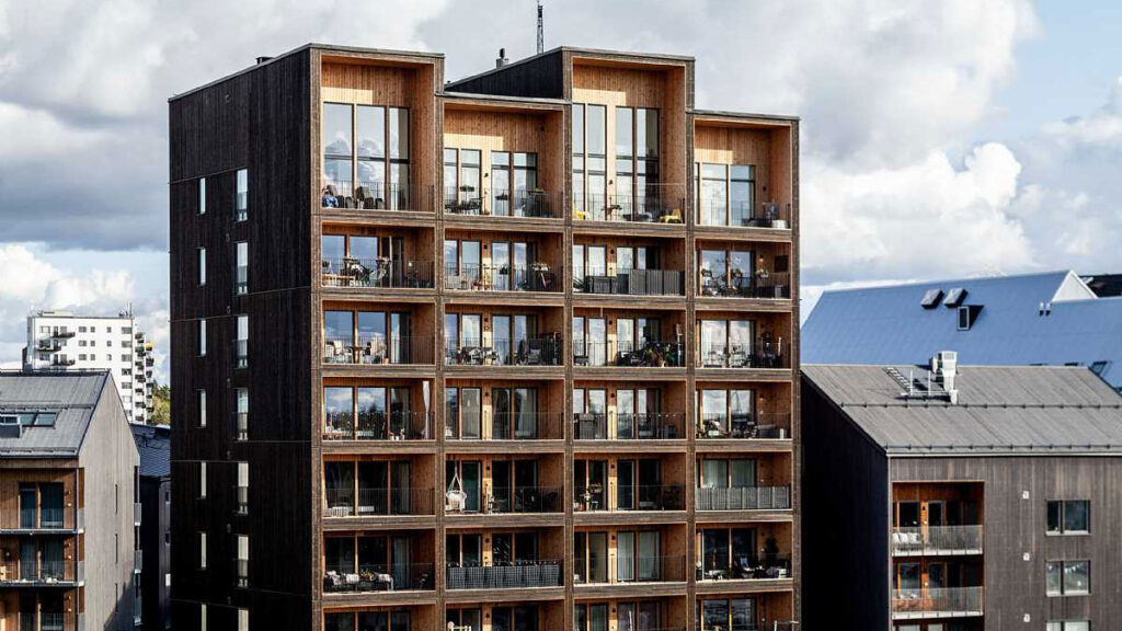 Kajstaden Tall Timber Building, C F Moeller, Schweden