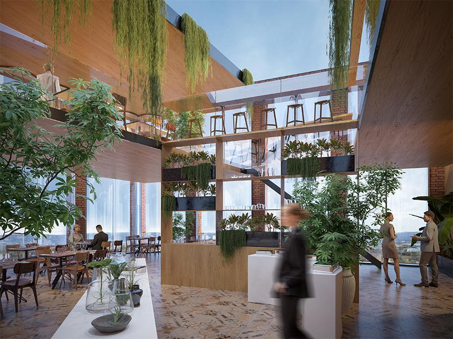 Treffen, entspannen und genießen: Auch neue Lokale werden ins neue, von mad arkitekter designte Zentrum von Jessheim locken. (Bild: Mad architects)
