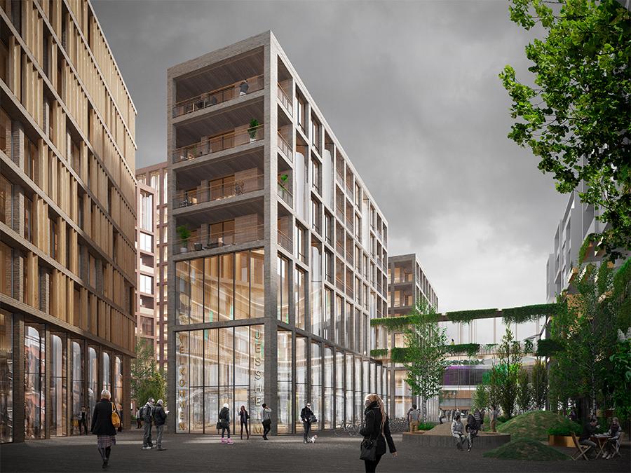 Yes zum „Jess“! Jessheim bekommt ein attraktives neues Stadtzentrum. (Bild: Mad architects)