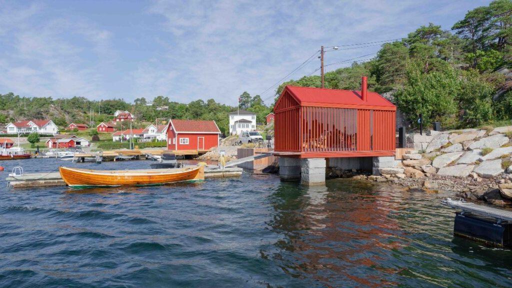 Badehus in Hankøsundet, Østfold.Fotorechte liegen bei Carlos Rollan