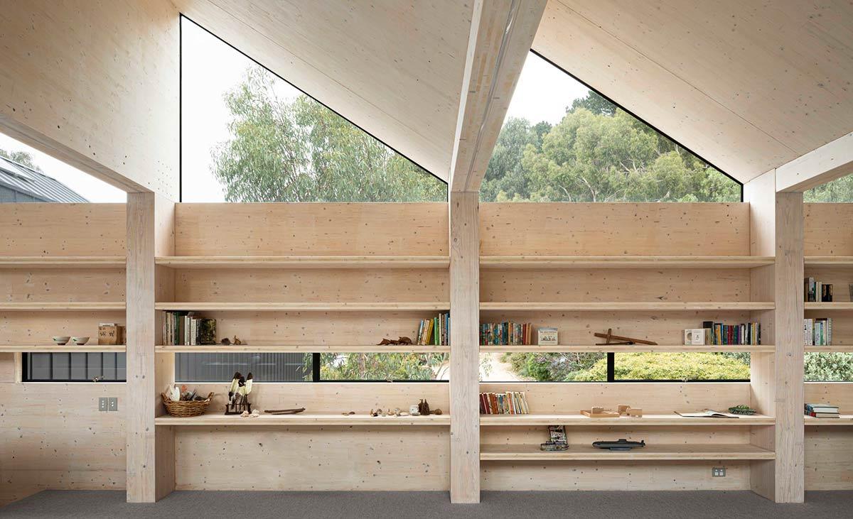 Living Room, CLT House, FMD Architects, Melbourne, Australia