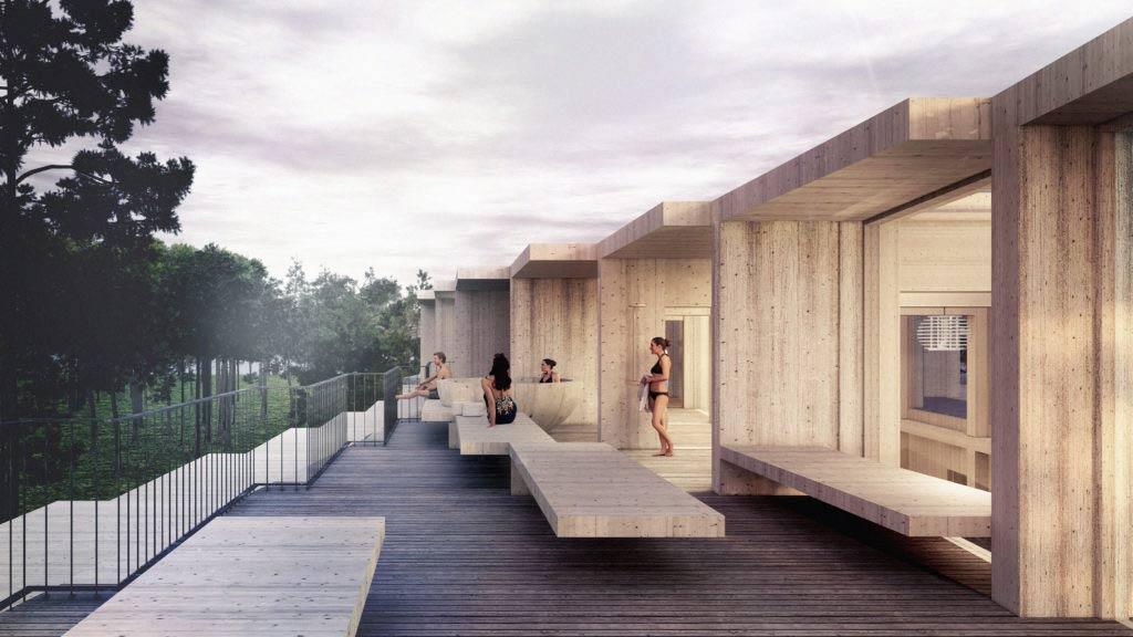 Rooftop spa, Hotel Green Solution House, 3XN/GXN, Bornholm