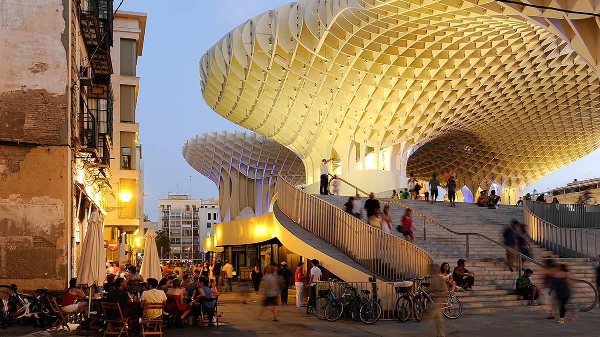 Abend, Metropol Parasol, Seville, Jürgen Mayer H.