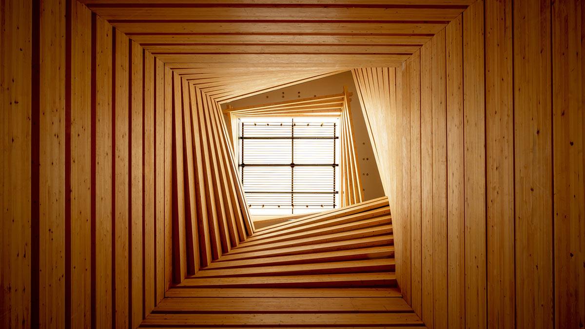 Atrium, Odunpazari Modern Museum, Kengo Kuma, Eskisehir