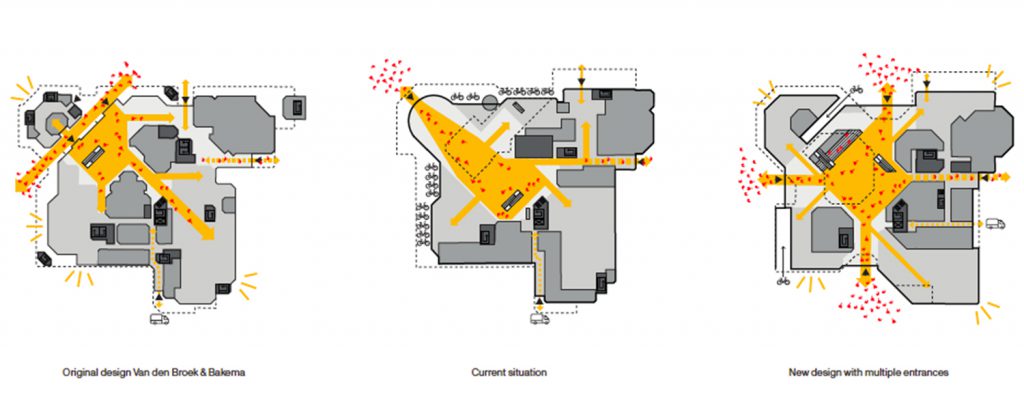 Die Zentralbibliothek Rotterdam wird durch zusätzliche Eingänge zugänglicher gemacht. (Bild: Powerhouse Company / Atelier Oslo / Lundhagem)