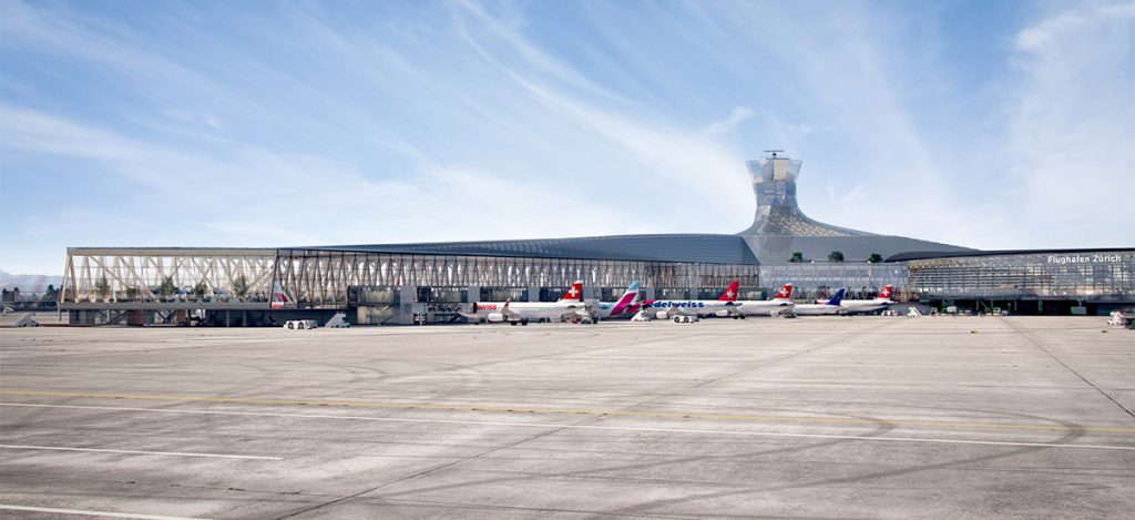 Flughafen Zürich fliegt auf Holz. (Bild: Bucharest Studio)