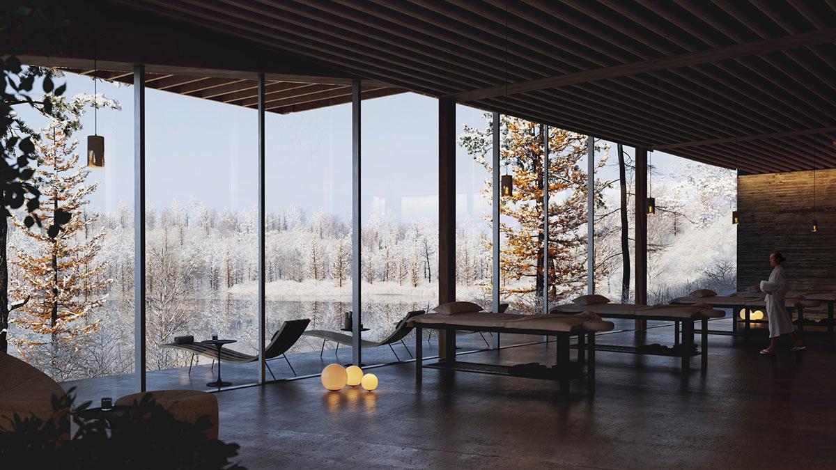 Wellness, Lakehouse, Wendelstrand, Snohetta