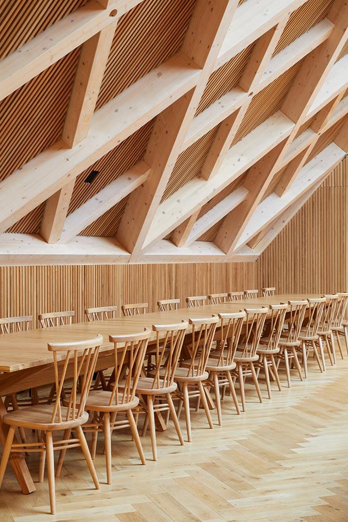 Dining table, Refectory, Ibstock Place School, Maccreanor Lavington