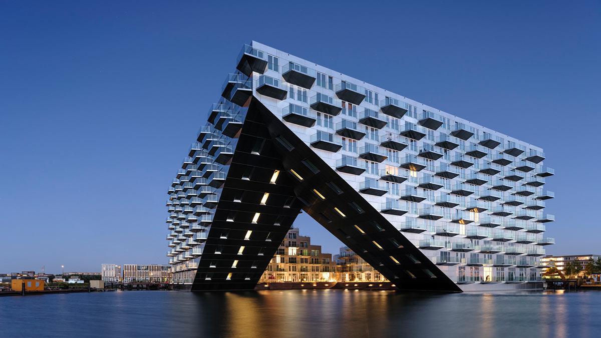 Nacht, Sluishuis, Amsterdam, BIG, Barcode Architects