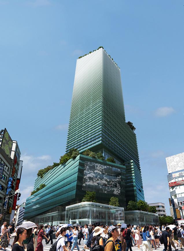 Wolkenkratzer Shibuya Upper West Project, Tokio, Japan, Skyline