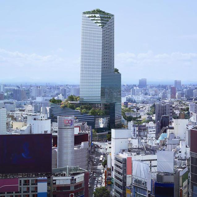 Wolkenkratzer Shibuya Upper West Project, Tokio, Japan, Skyline