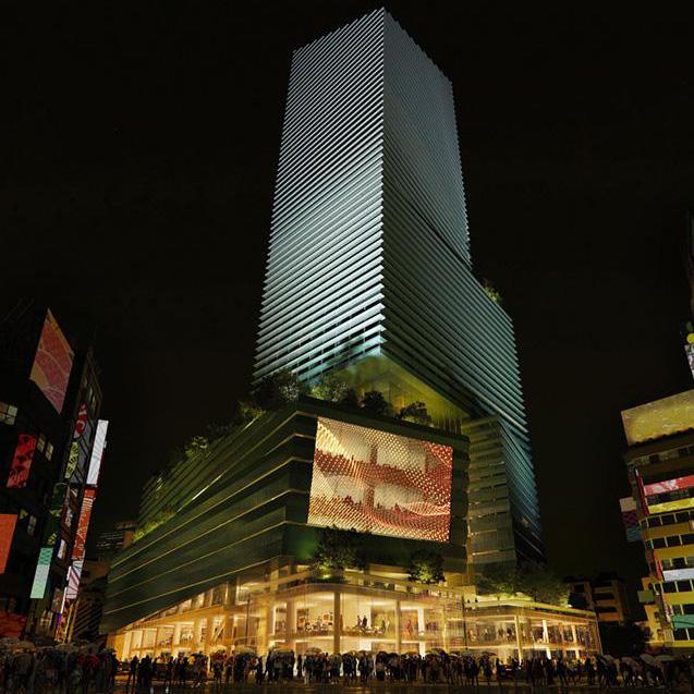 Shibuya Upper West Project, Tokio, Japan, Nacht