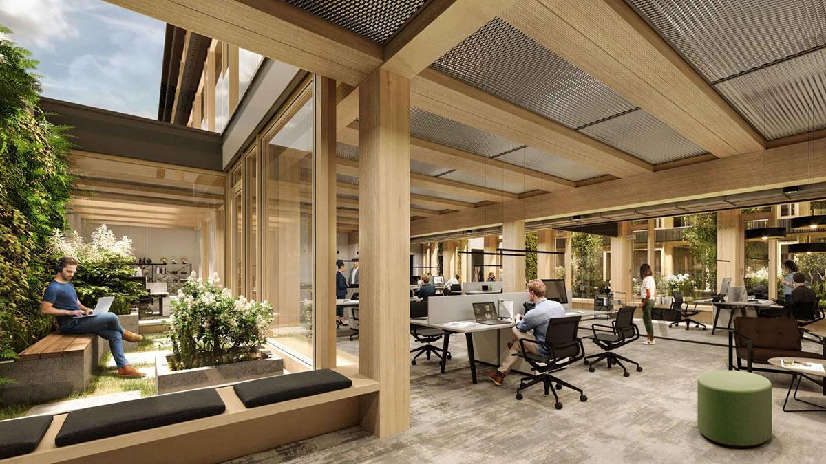 Office, Tri, Accumulata, La Salle, timber hybrid office building