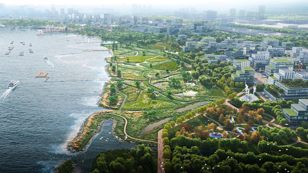 Yantai Seafront Garden: Ideen-Welle für die Küste (Bild: KCAP)