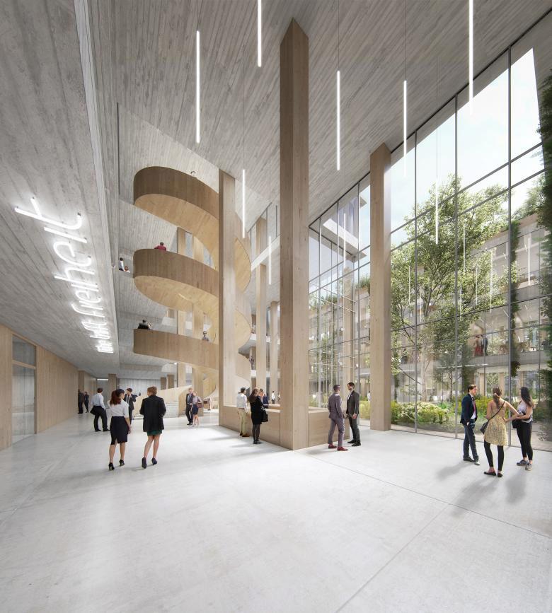 Foyer, Technisches Verwaltungsgebäude Düsseldorf, Alleswirdgut, Hertl Architekten