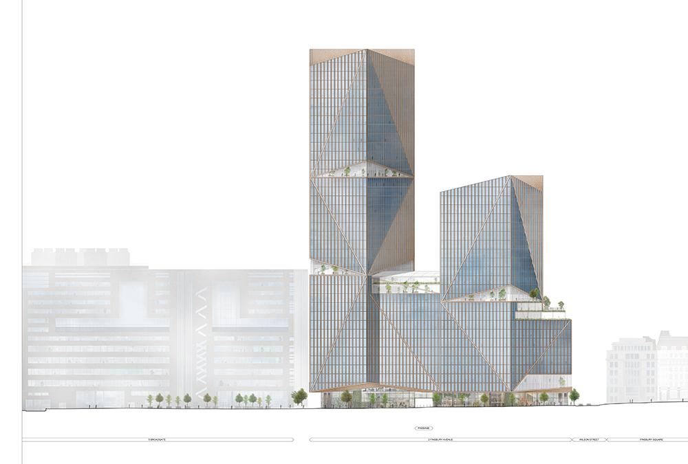 2 Finsbury Avenue at Broadgate: Der von 3XN designte Bürokomplex schafft beste Arbeitsbedingungen. (Bild: 3XN)