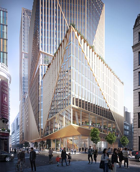 3XNs Design verspricht Broadgate einen eleganten, umweltfreundlichen Neubau. (Bild: 3XN)