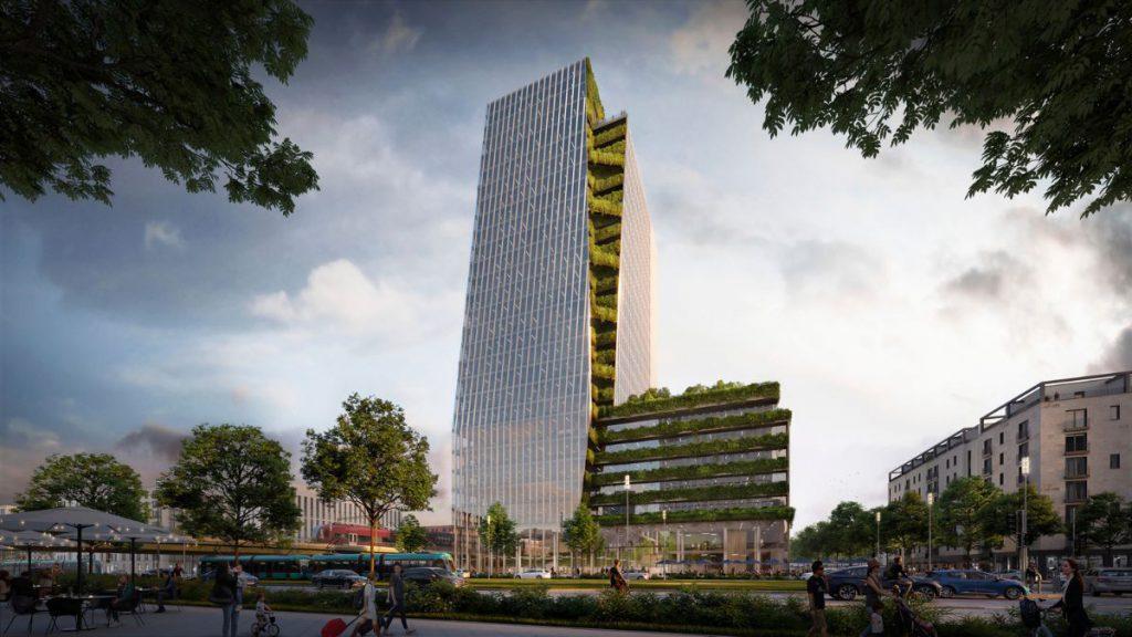 Frankfurts Europaviertel erhält einen neuen nachhaltigen Büroturm, das Nion, von UNStudio entworfen