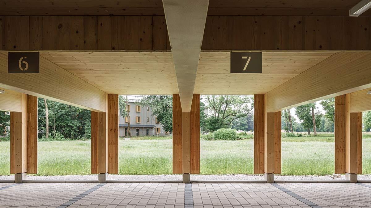 Innen, B&O Parkhaus, Bad Aibling, Wood City, HK Architekten