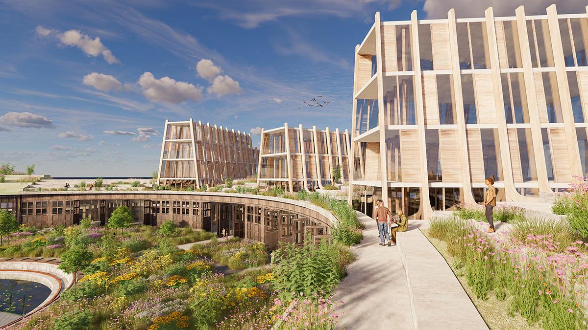 Rooftop garden, Amstetten railway depot, Smartvoll Architekten, re-use, transformation