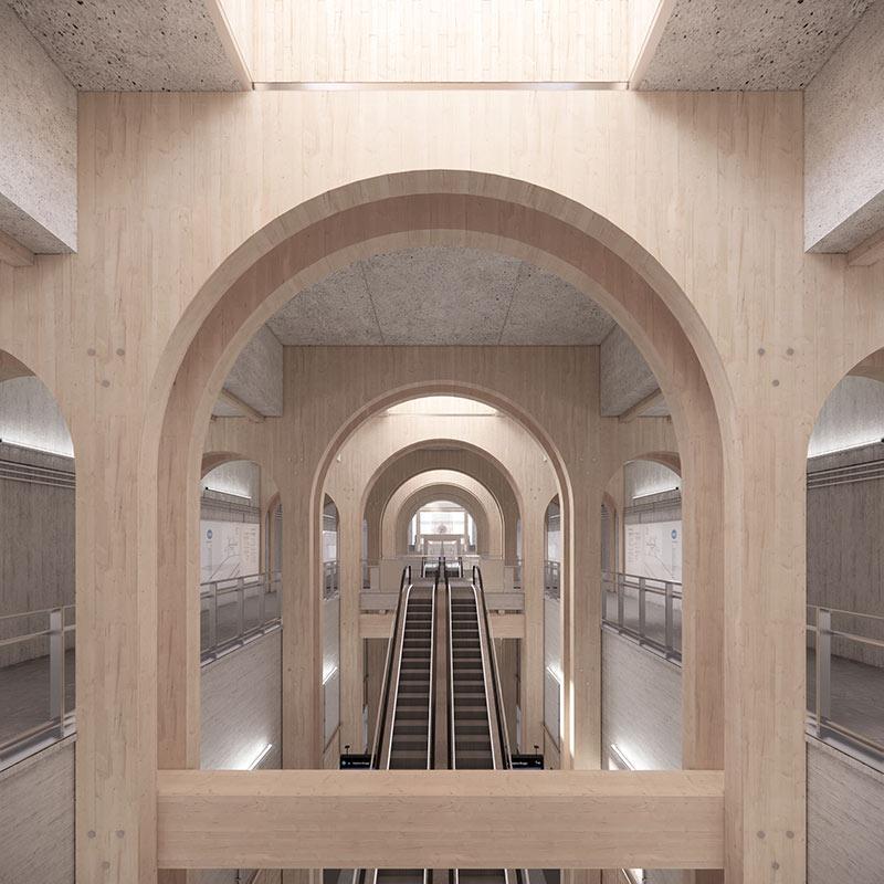 Holzkonstruktion, Metro Copenhagen, JaJa Architects, Holzbau