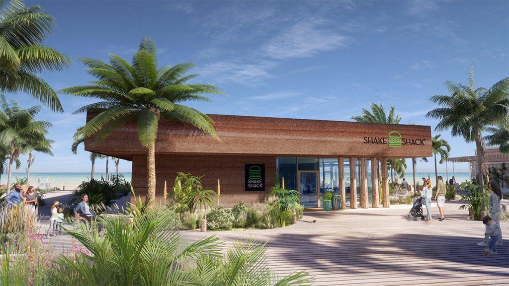 Die von 3deluxe aus Stampflehm konzipierten Gebäude von Kalba Beach sind ebenso ästhetisch wie nachhaltig. (Bild: 3deluxe)