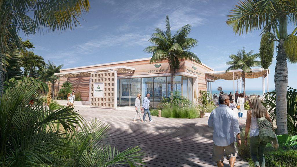 Kalba Beach: Strand-Oase in Lehm und Holz, designt von 3deluxe. (Bild: 3deluxe)