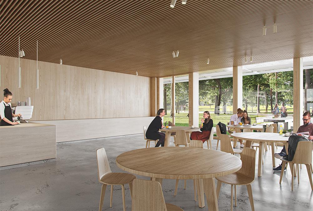 Die neue Lecture Hall der Universität Tilburg: Ein Modellbeispiel zukunftsorientierter, klimafreundlicher Bildungsarchitektur. (Bild: Powerhouse Company)