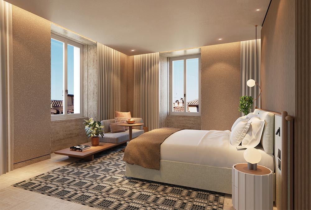 Viel Auswahl: Das Six Senses Rome bietet viele Kategorien. Von „schlicht" bis Junior-, „Two Bedroom“ und individuell gestalteten „Signature"-Suiten. (Bild: Six Senses)