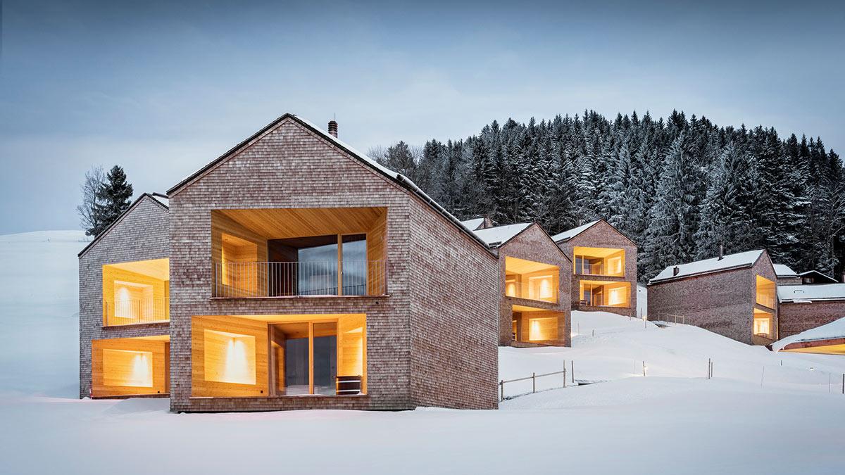 Chalets Winter, Peterhof Alpe Furx, Baumschlager Eberle, Albrecht Immanuel Schnabel