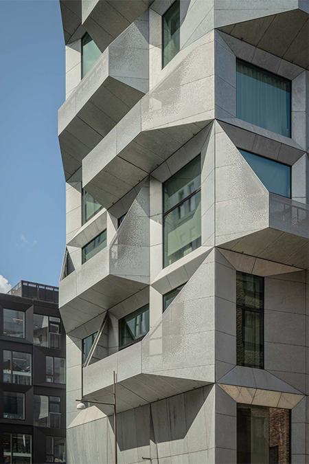 Einst Getreidespeicher, jetzt exklusives Wohnhaus: The Silo im neuen Hafenviertel von Kopenhagen. (Bild: Michael Nagl)