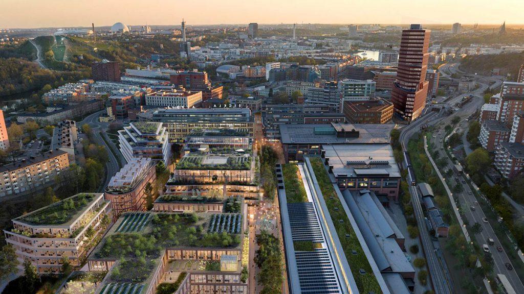 Stockholm Wood City, Henning Larsen, White Arkitekter, Atrium Ljungberg