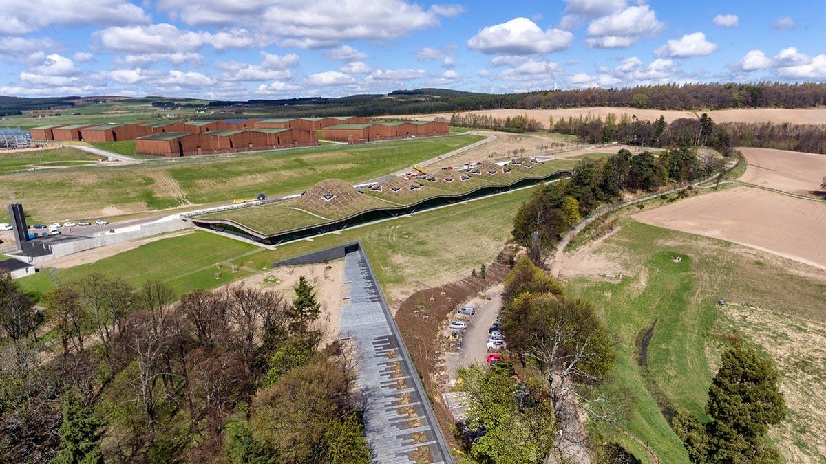 Landschaft, Macallan Distillery, Schottland, Speyside, Rogers Stirk Harbour + Partners, Wiehag