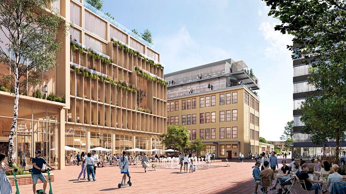 Stockholm Wood City, Atrium Ljungberg, Henning Larsen, White Arkitekter