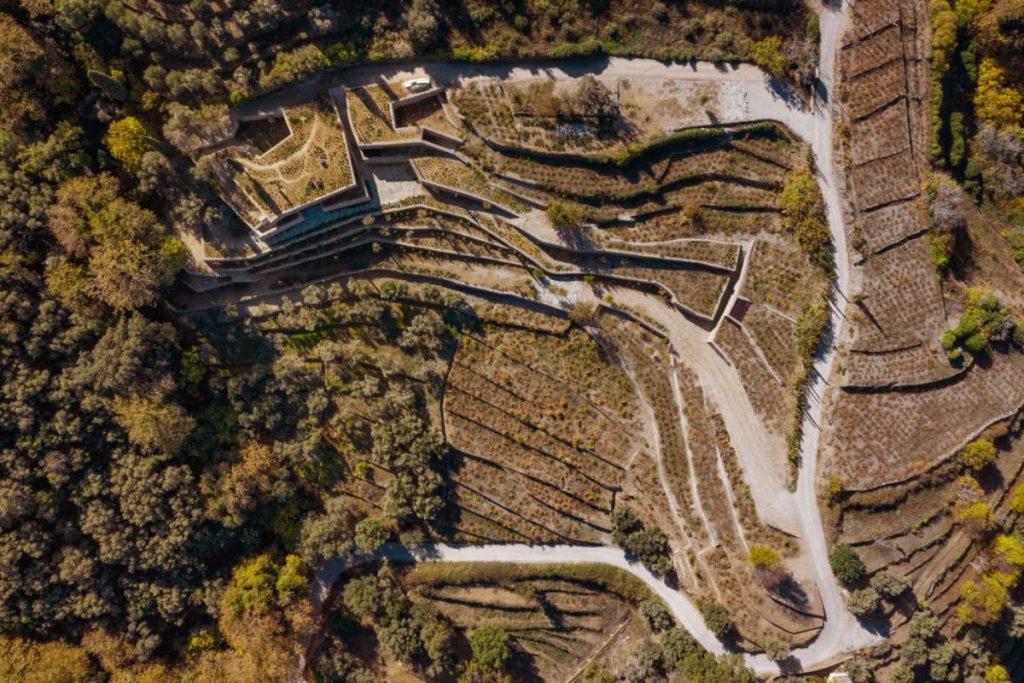 Der Liknon Schauweingarten auf Samos von oben