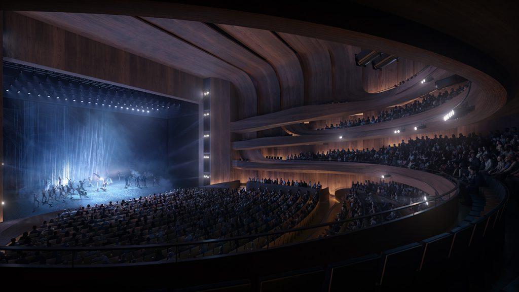 Bringing people together to experience culture: the Canberra Theatre Centre is designed to become a social highlight and a popular venue for international artists. (Credit: Henning Larsen)