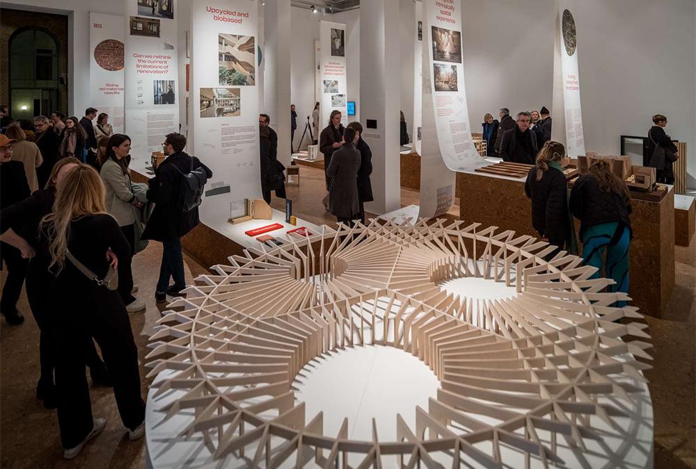 Expertise in an informative setting: the exhibition “Changing our Footprint”, where Henning Larsen is presenting a wealth of knowledge on modern-day construction at the Danish Architecture Center in Copenhagen. (Credit: Rasmus Hjortshøj)